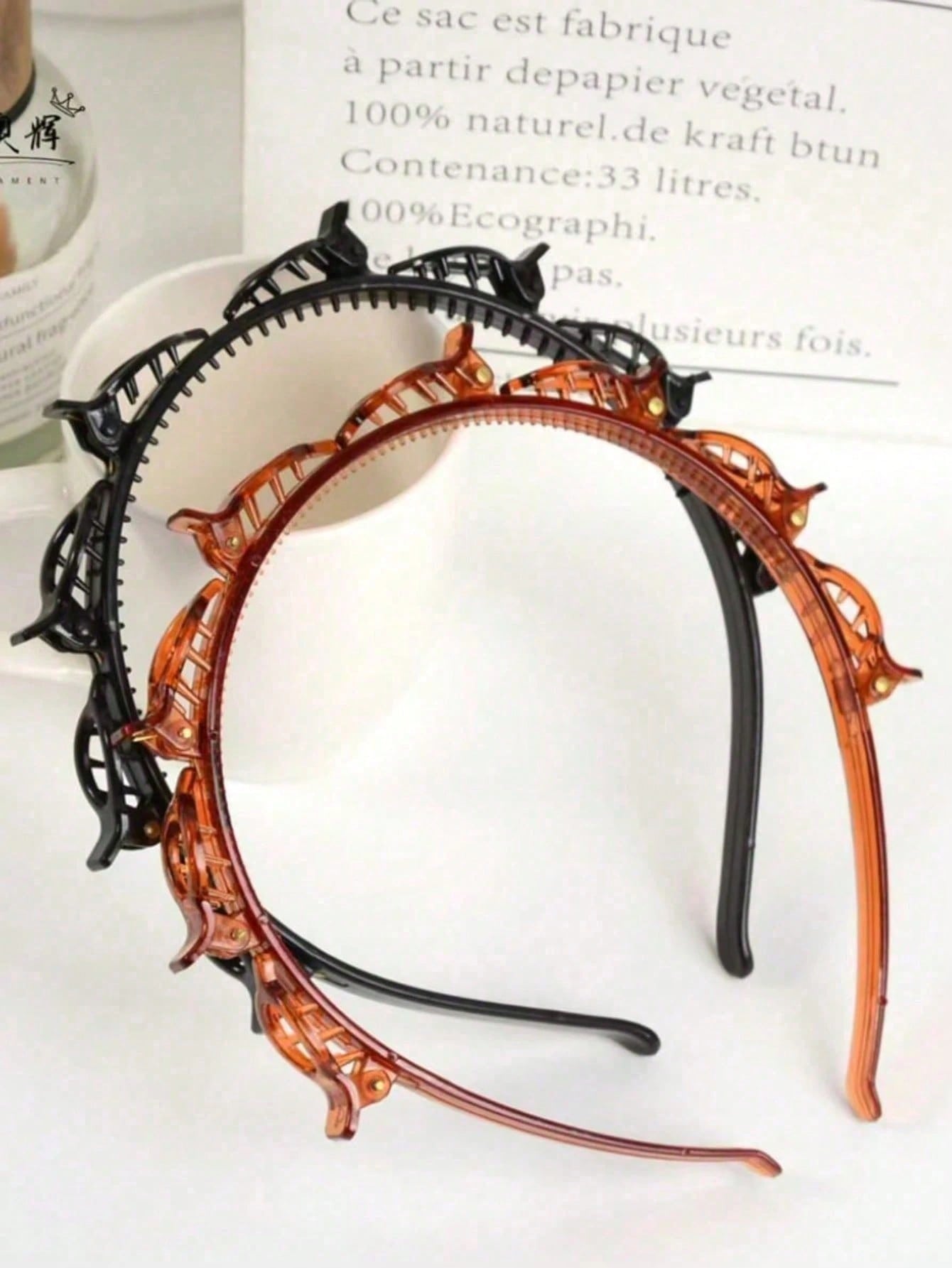 4/2/1pc Korean Style Hollow Woven Headband Lazy Braided Hair Clip Bangs Clip Hair Accessories Headpiece Women Hair Accessories Beauty Accessories Curly Hair Hair Accessories Women Hair Tools
