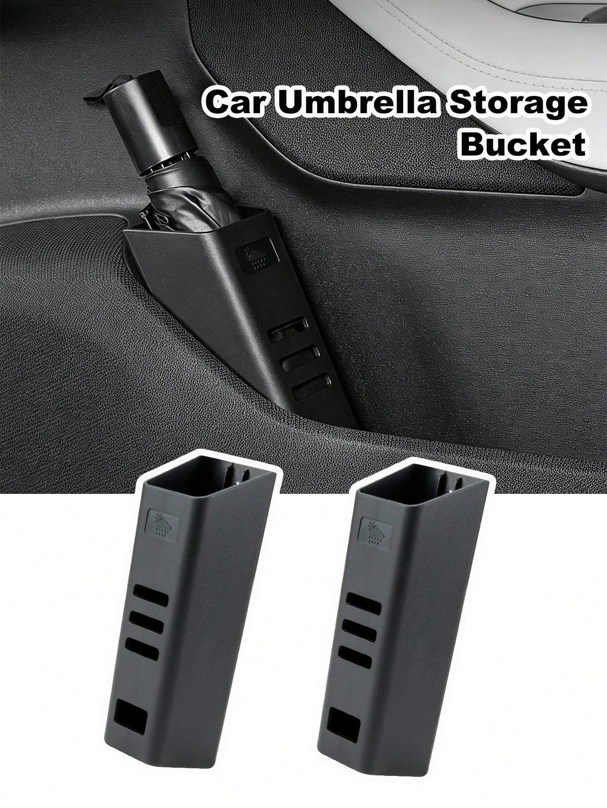 Car Umbrella Bucket Universal Waterproof Leakproof| Vehicle Interior Umbrella Storage For Automotive Sedan SUV RV Trunk