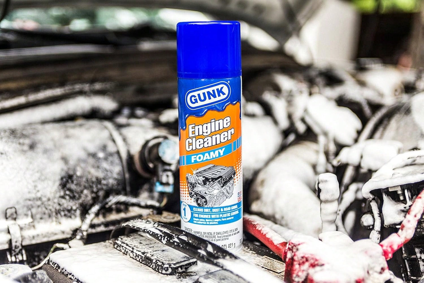 GUNK FEB1 Foamy Engine Brite Engine Degreaser- 17oz