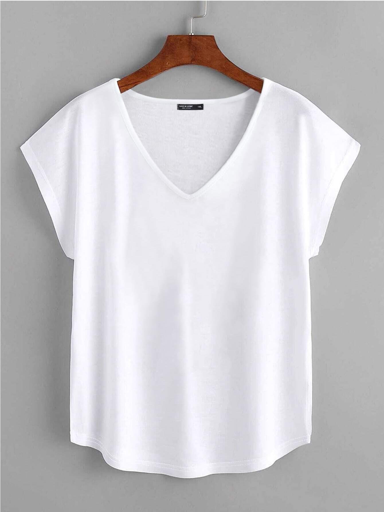 Lacomfia Plus Solid Dolman Sleeve Tee