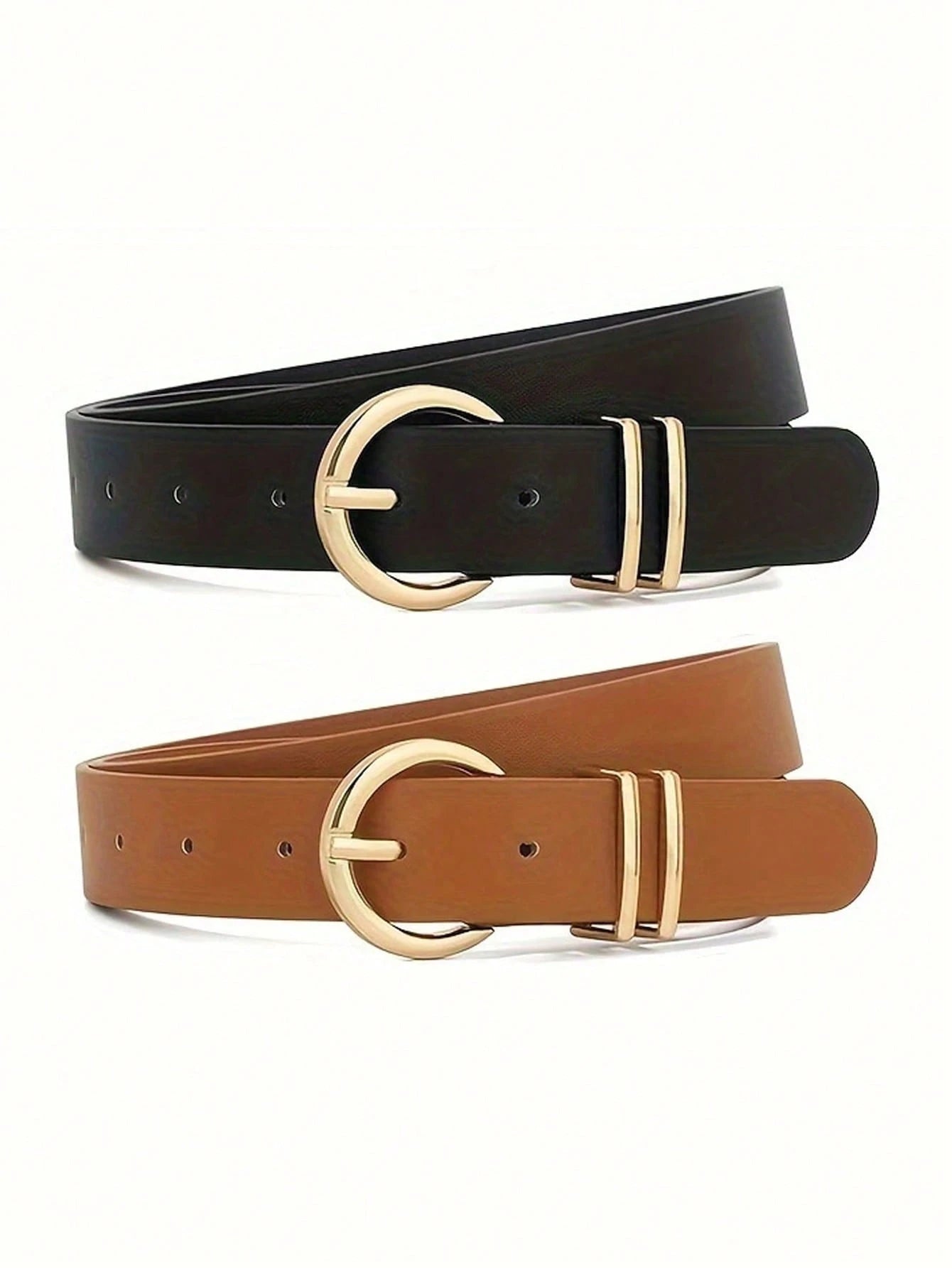 1/2/3pcs Women's Belts, Fashion Minimalist Commuter College Style Versatile Leather Belts, Daily Matching Skirts Casual Jeans Waist-Cinching Decorative Belts