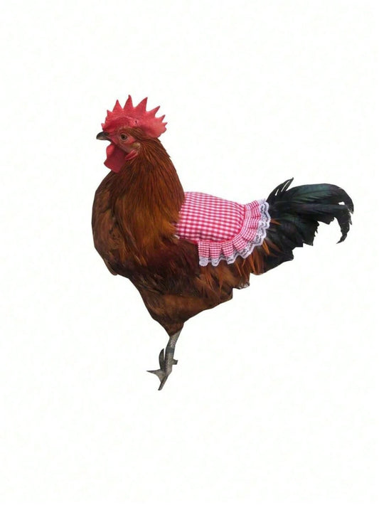 1/2/4pcs-Cute, Stretchy Poultry Protection Vest/Feather-Guard Apron-A Hen Vest Featuring Festive Elements That Offers Both A Secure Fit And Protection; It Effectively Shields Back Feathers And Prevent