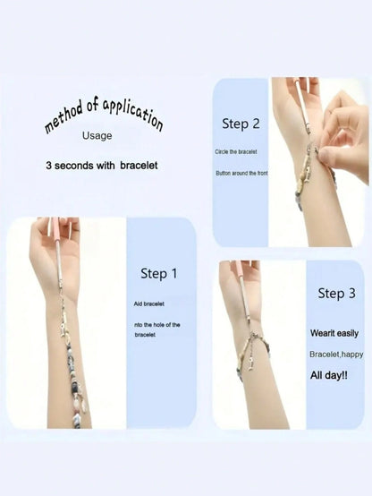 1/2/4Pcs Stainless Steel Bracelet Wearing Aid, Odorless Battery-Free Scalable Hook Tool For Jewelry & Necklace Styling