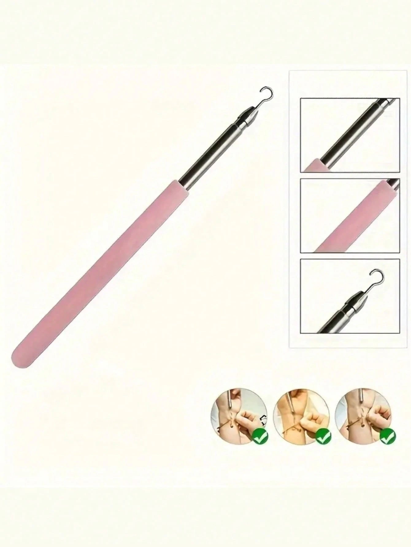 1/2/4Pcs Stainless Steel Bracelet Wearing Aid, Odorless Battery-Free Scalable Hook Tool For Jewelry & Necklace Styling