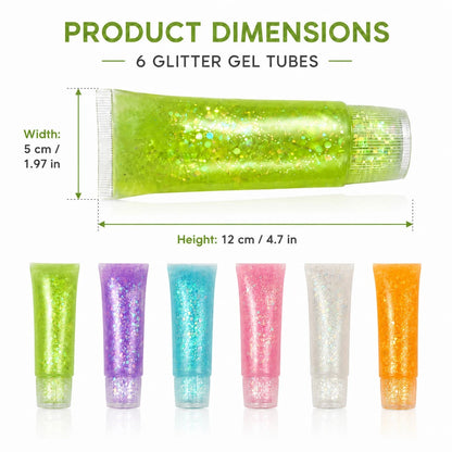 1/3/5pcs Toothpaste Tube Glitter Squeeze Toy, Soft TPR Sequin Gel Sensory Fidget Toy, Stretchable Stress Relief Toy, Kids School Classroom Reward, Birthday Party Favor, Christmas Stocking Filler