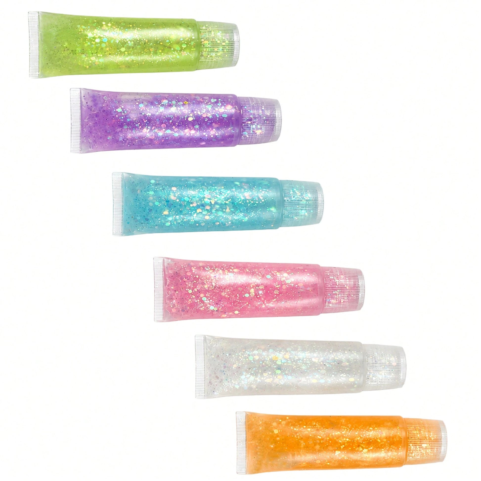 1/3/5pcs Toothpaste Tube Glitter Squeeze Toy, Soft TPR Sequin Gel Sensory Fidget Toy, Stretchable Stress Relief Toy, Kids School Classroom Reward, Birthday Party Favor, Christmas Stocking Filler