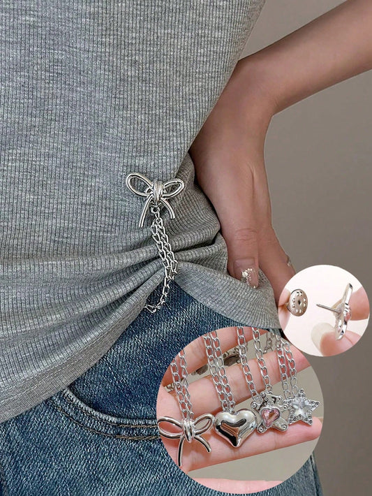 1/46pcs Multi-Functional Invisible Adjustable Hem Fixer, Suitable For Wide Leg Pants, Shorten Clothing Hem Length, No Drilling Decoration, Waterproof And Portable
