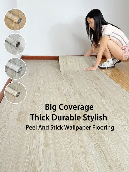 1 Large Roll Big Coverage Modern Stylish Vinyl Flooring, Non-Slip Floor Peel And Stick, Moisture-Proof Self Adhesive Floor Tiles Floor Stickers, Wallpaper Peel And Stick- Quick Upgrade Home Decor For