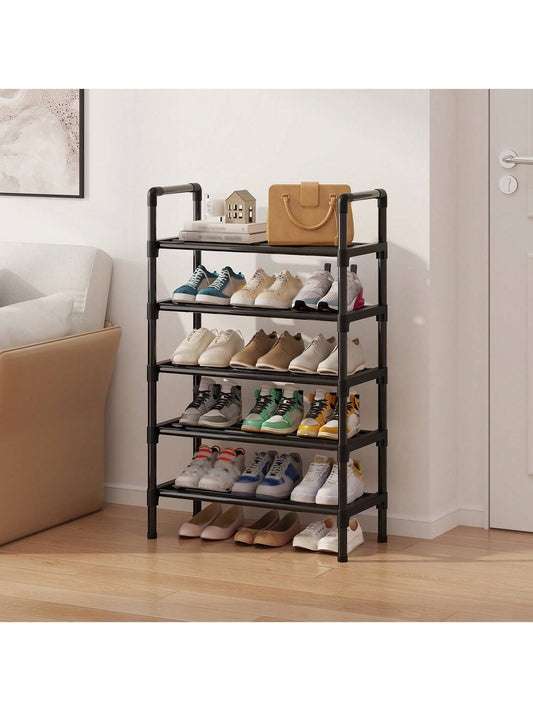 1 Multi-Layer Simple Shoe Rack, Multifunctional Large-Capacity Storage Rack, Easy To Load And Unload, Save Space, Home Organization Shoes And Boots Storage Sundries, Suitable For Corridors, Closets, L