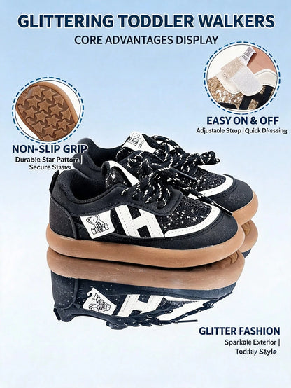 1 Pair Baby Sports Shoes, Spring/Autumn Fashion New White Sneakers, Soft Sole Anti-Slip Boys Casual Board Shoes, Breathable Infant Shoes, Soft Upper Breathable Sports Shoes, Suitable For Boys And Girl