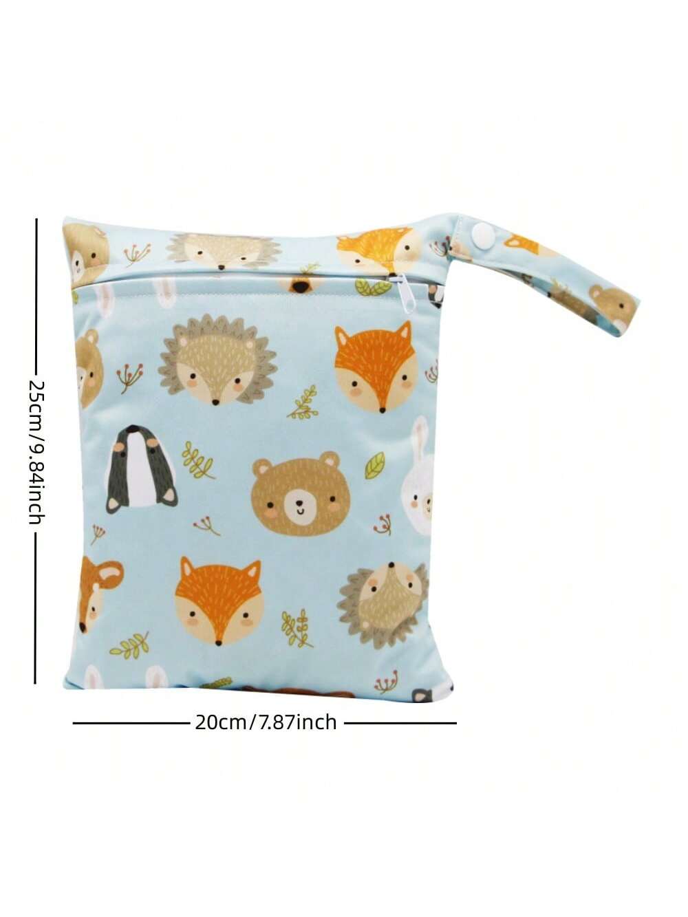 1 Pc Cartoon Wet Bag, Waterproof Polyester Beach Diaper Laundry Baggie, Large Swimmer Dry Pouch, Small Makeup Cosmetic Travel Zipper Storage Toiletry Handbag For Girl