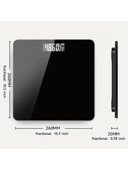 1 Pc Digital Bathroom Scale, Glass Platform Can Measure Up To 360lbs, Large Backlit Display, Home Weight Scale, Household Essential
