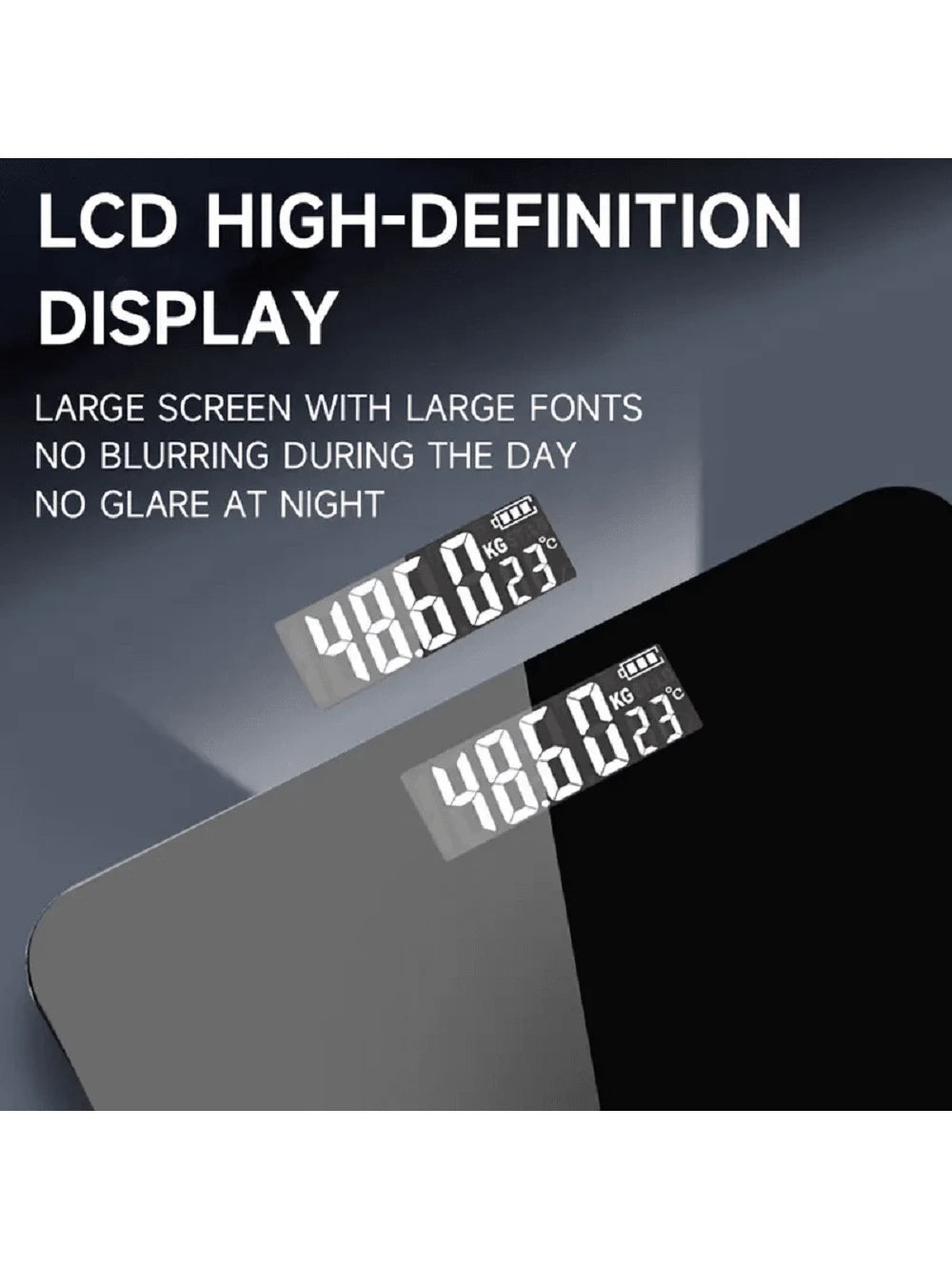 1 Pc Digital Bathroom Scale, Glass Platform Can Measure Up To 360lbs, Large Backlit Display, Home Weight Scale, Household Essential