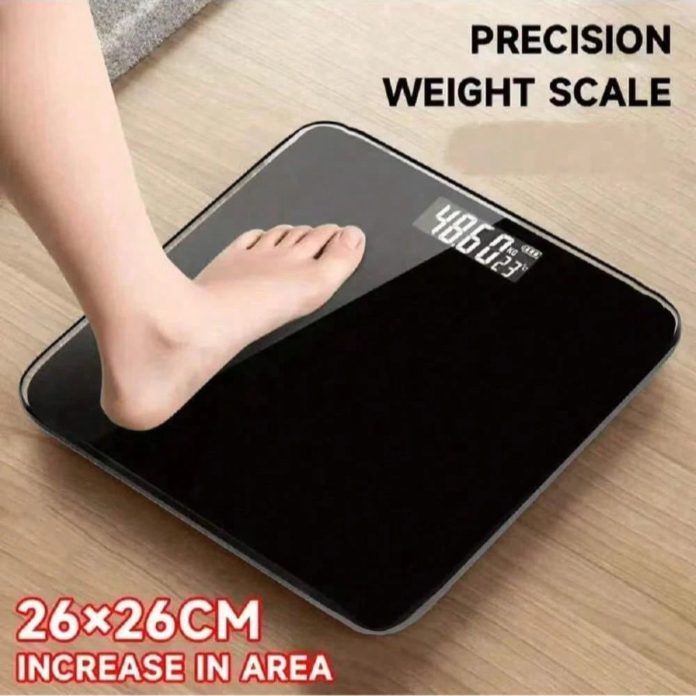 1 Pc Digital Bathroom Scale, Glass Platform Can Measure Up To 360lbs, Large Backlit Display, Home Weight Scale, Household Essential