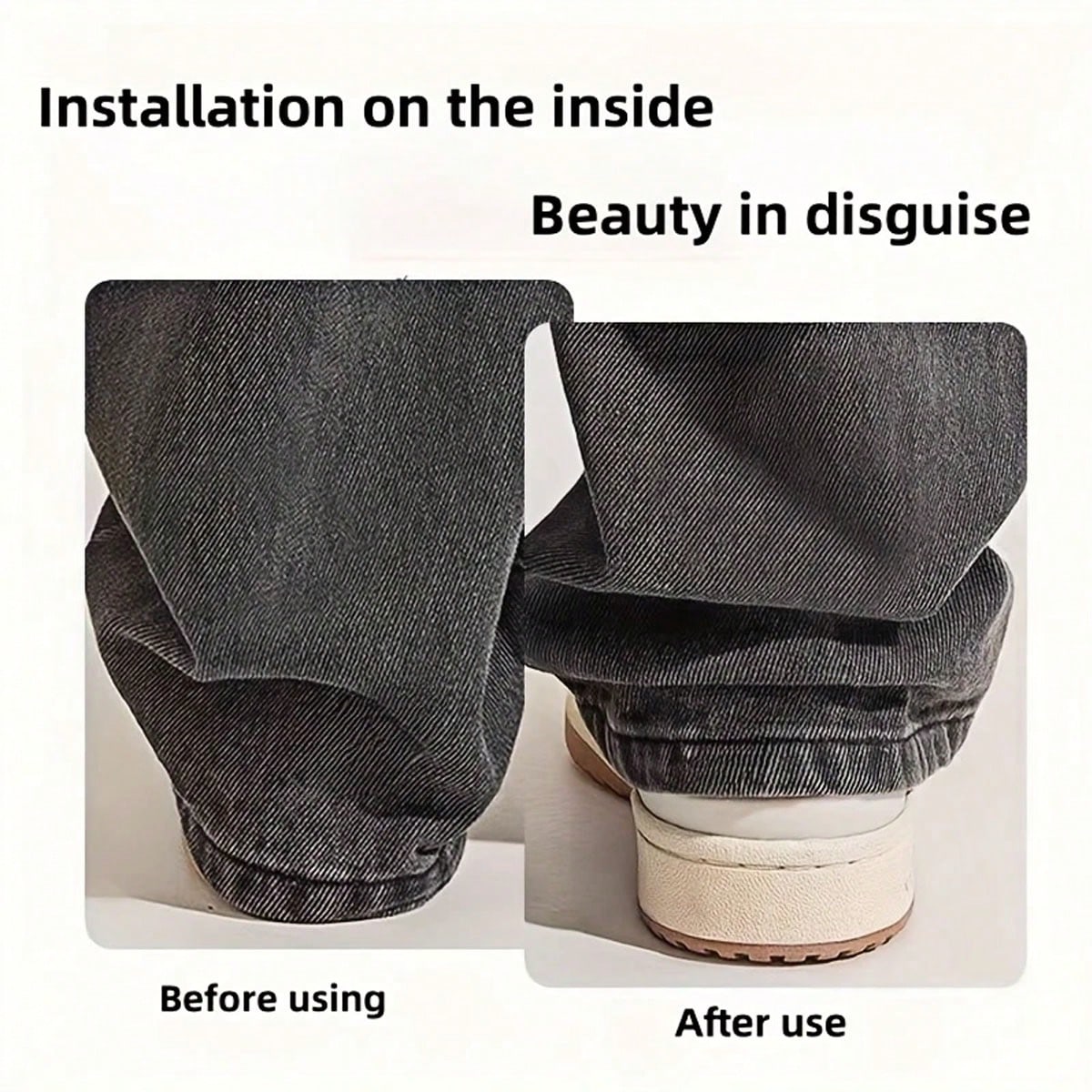 10/1pc Invisible Pant Leg Shortening Clips, Anti-Slip Pant Hem Clips, No-Sew Hidden Pant Leg Fixing Buckles, Anti-Curling Pant Hem Fixing Device, Pant Hem Fixing Clips, Perfect For Custom Clothing, Ca