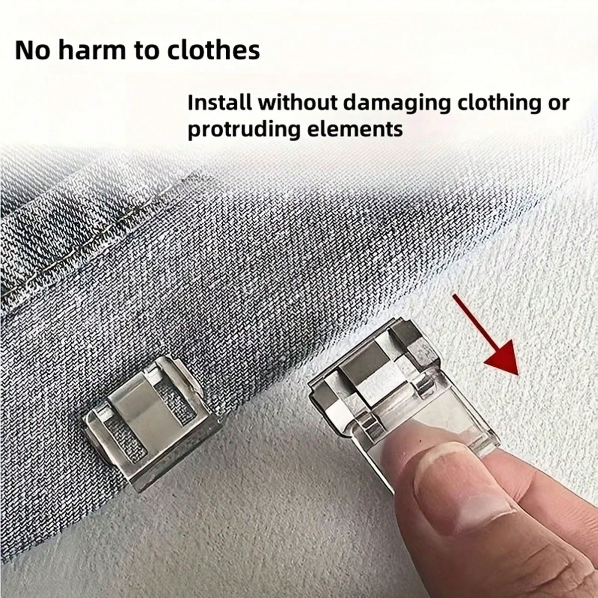 10/1pc Invisible Pant Leg Shortening Clips, Anti-Slip Pant Hem Clips, No-Sew Hidden Pant Leg Fixing Buckles, Anti-Curling Pant Hem Fixing Device, Pant Hem Fixing Clips, Perfect For Custom Clothing, Ca