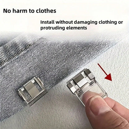10/1pc Invisible Pant Leg Shortening Clips, Anti-Slip Pant Hem Clips, No-Sew Hidden Pant Leg Fixing Buckles, Anti-Curling Pant Hem Fixing Device, Pant Hem Fixing Clips, Perfect For Custom Clothing, Ca
