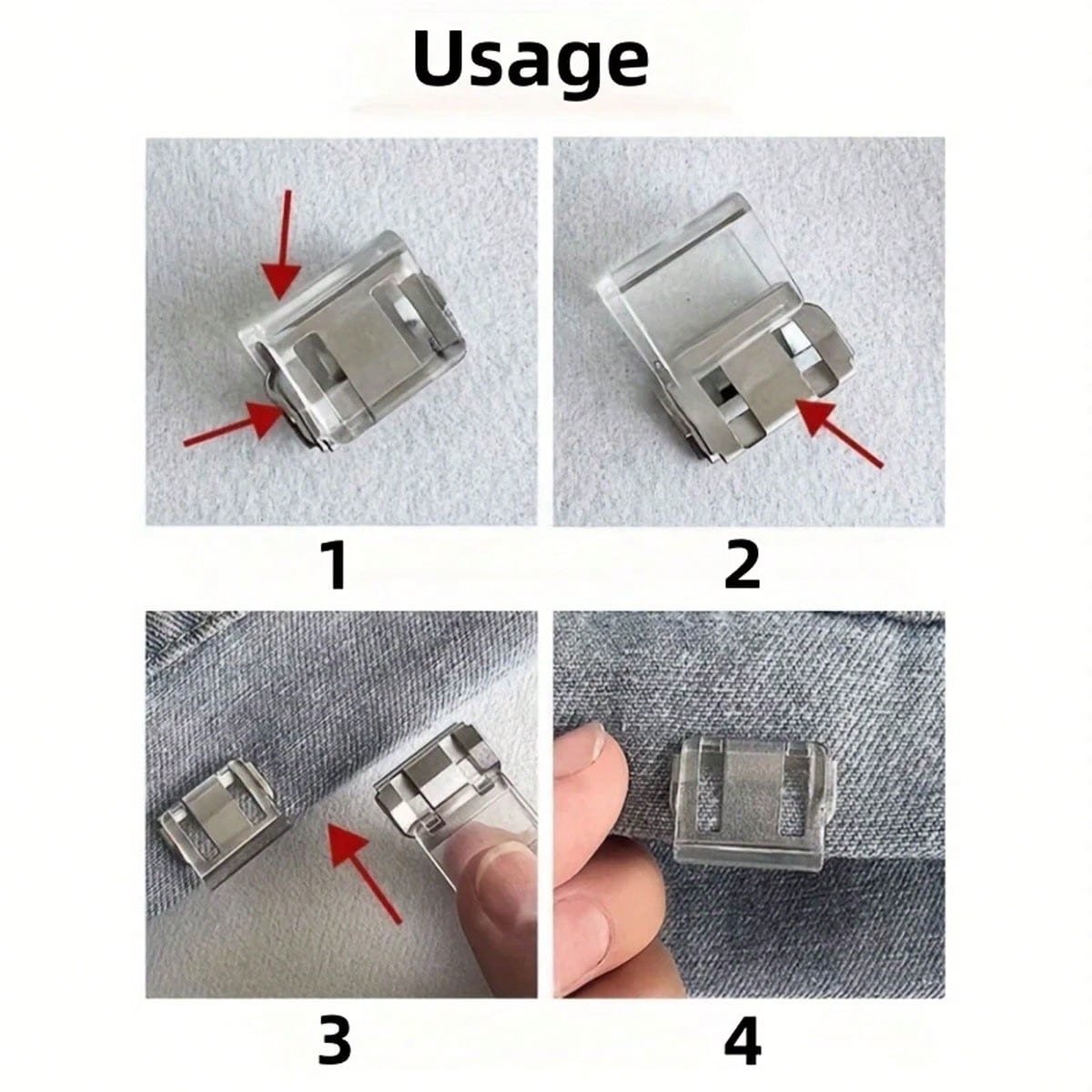 10/1pc Invisible Pant Leg Shortening Clips, Anti-Slip Pant Hem Clips, No-Sew Hidden Pant Leg Fixing Buckles, Anti-Curling Pant Hem Fixing Device, Pant Hem Fixing Clips, Perfect For Custom Clothing, Ca