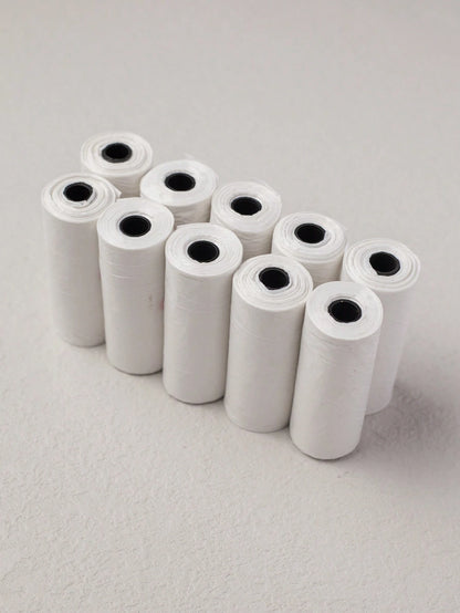 10 Rolls (150pcs) Solid Color Pet Waste Bags, Suitable For Cat/Dog Poop Cleaning And Sanitary Supplies