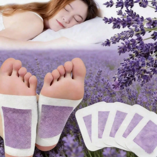 100pcs Traditional Chinese Herbal Lavender Detox Foot Pads- Chinese Herbal Formula Foot Pads, Soothe Feet, Promote Blood Circulation, Help Daily Relaxation