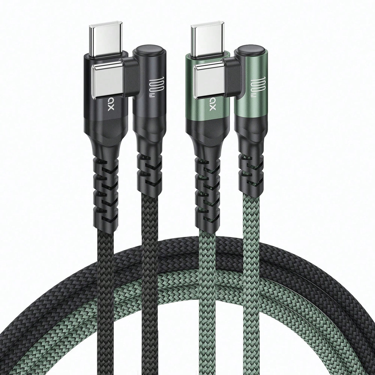 [100W Fast Charging Cable]100W Type-C To Type-C Fast Charging Cable, 90° Bend, Compatible With 15 Pro/Pro Max/Plus, Pro/Air5, And Other Models, Length Options 3.3ft/6.6ft/10ft, Compatible With Iphone