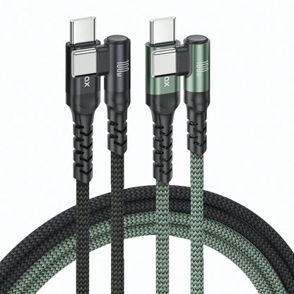 [100W Fast Charging Cable]100W Type-C To Type-C Fast Charging Cable, 90° Bend, Compatible With 15 Pro/Pro Max/Plus, Pro/Air5, And Other Models, Length Options 3.3ft/6.6ft/10ft, Compatible With Iphone