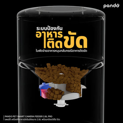 (สินค้าพร้อมส่ง 15 ก.ย.) pando pet smart camera feeder 2.6L Pro เครื่องให้อาหารอัตโนมัติขนาด 2.6L รุ่น โปร