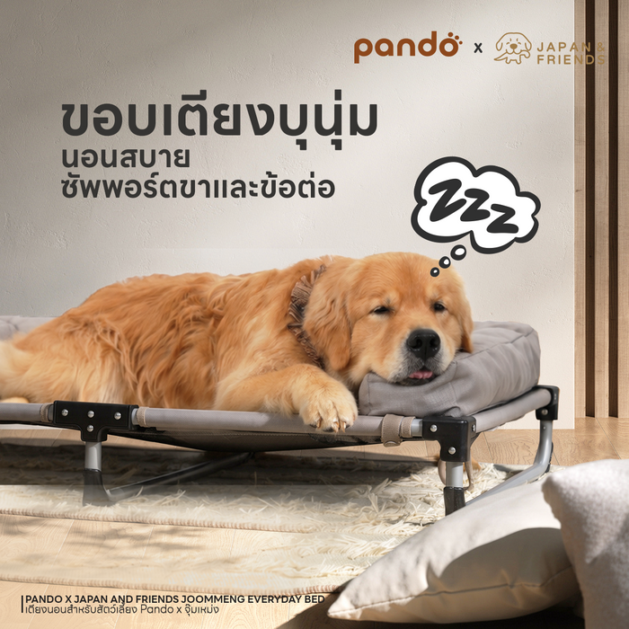 (สินค้าพร้อมส่ง 15 ก.ย.) PANDO X JAPAN AND FRIENDS JOOMMENG EVERYDAY BED เตียงนอนสำหรับสัตว์เลี้ยง Pando X จุ๊มเหม่ง