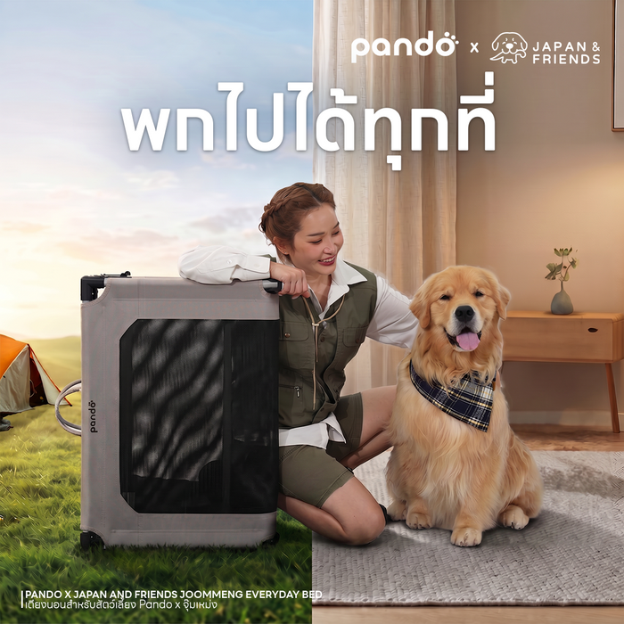 (สินค้าพร้อมส่ง 15 ก.ย.) PANDO X JAPAN AND FRIENDS JOOMMENG EVERYDAY BED เตียงนอนสำหรับสัตว์เลี้ยง Pando X จุ๊มเหม่ง