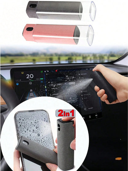 15ml Scratch-Free Screen Cleaning Solution, Car Cleaning Supplies, With Microfiber Cleaning Cloth, Suitable For All Phone, Laptop And Tablet Screens, Portable Screen Cleaning Kit, Women's Car Accessor