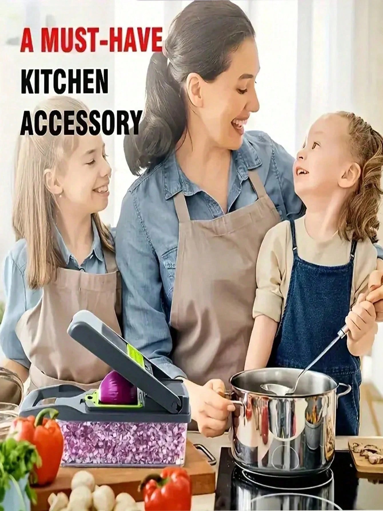 16pcs Complete Set Manual Food Chopper Slicer Dicer, Versatile Vegetable Cutter For Salads, Interchangeable Blades For Onion, Potato, Kitchen Utensils