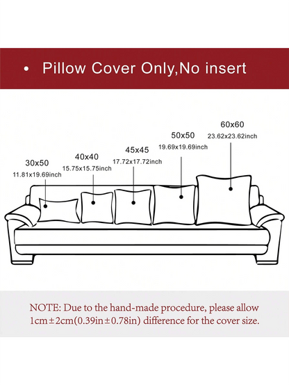 1pc/2pcs Bohemian Striped Throw Pillow Cover (Pillow Insert Not Included), Soft Plush Corduroy Solid Color Decorative Square Pillow Case, Suitable For Holiday, Sofa, Bedroom, Bed, All Seasons Use.