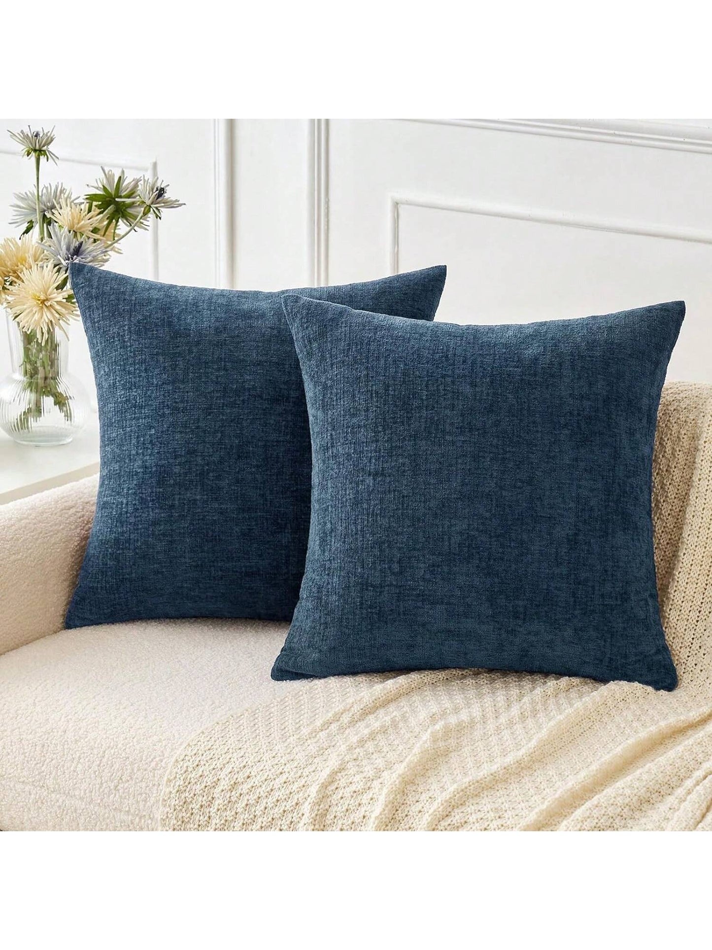 1pc/2pcs Brick Red (Pillow Insert Not Included) Multi-Color Textured Throw Pillow Cover, Modern Farmhouse Chenille 3D Textured Soft Breathable Cushion Cover, Suitable For Daily Bedroom, Dining Room, B