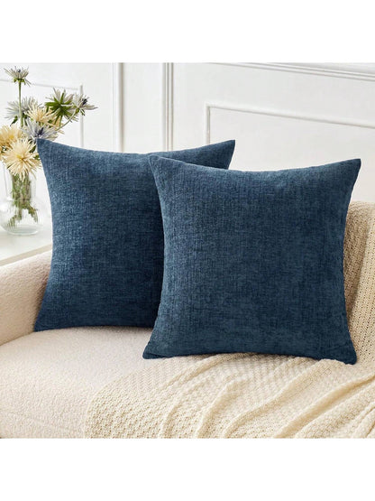 1pc/2pcs Brick Red (Pillow Insert Not Included) Multi-Color Textured Throw Pillow Cover, Modern Farmhouse Chenille 3D Textured Soft Breathable Cushion Cover, Suitable For Daily Bedroom, Dining Room, B