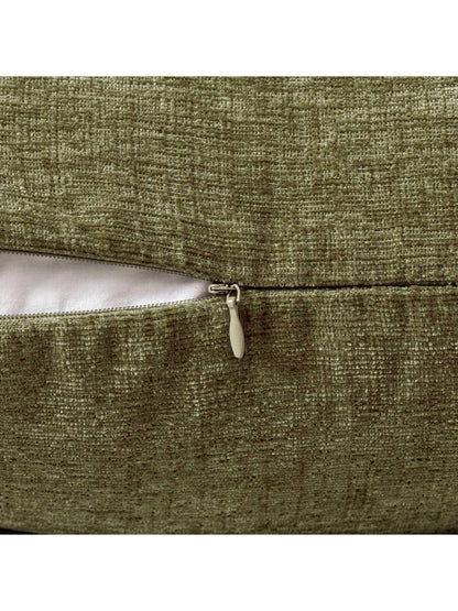 1pc/2pcs Olive Green (Pillow Insert Not Included) 3D Textured Throw Pillow Cover, Modern Farmhouse Cozy Chenille Vintage Pattern Cushion Case, Suitable For Daily Bedroom, Dining Room, Bed, Sofa, Car