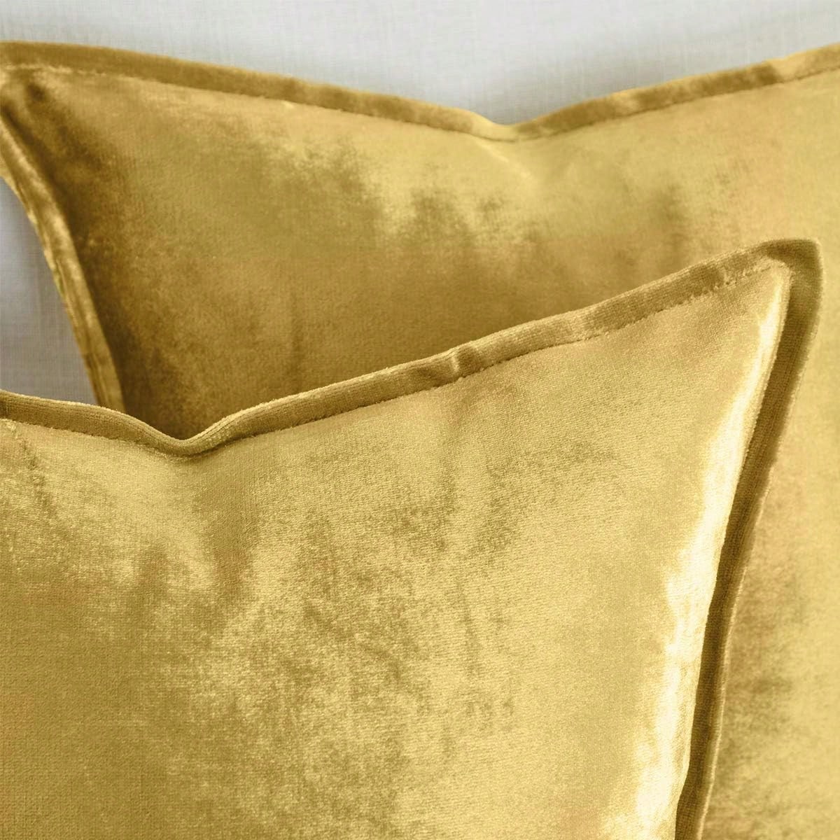 1pc/2pcs Plain Cushion Cover Without Filler,Velvet Pillowcase For Sofa, Home Decoration
