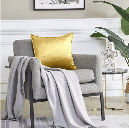 1pc/2pcs Plain Cushion Cover Without Filler,Velvet Pillowcase For Sofa, Home Decoration