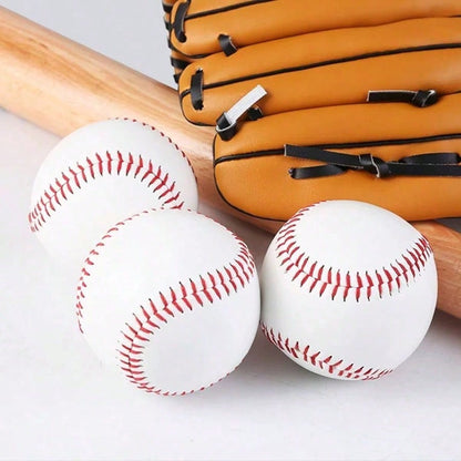 1pc 9 Inch Solid Baseball, For Baseball Pitching Training. Outer Layer Made Of PU Material, Inner Layer Made Of Foam Rubber Material