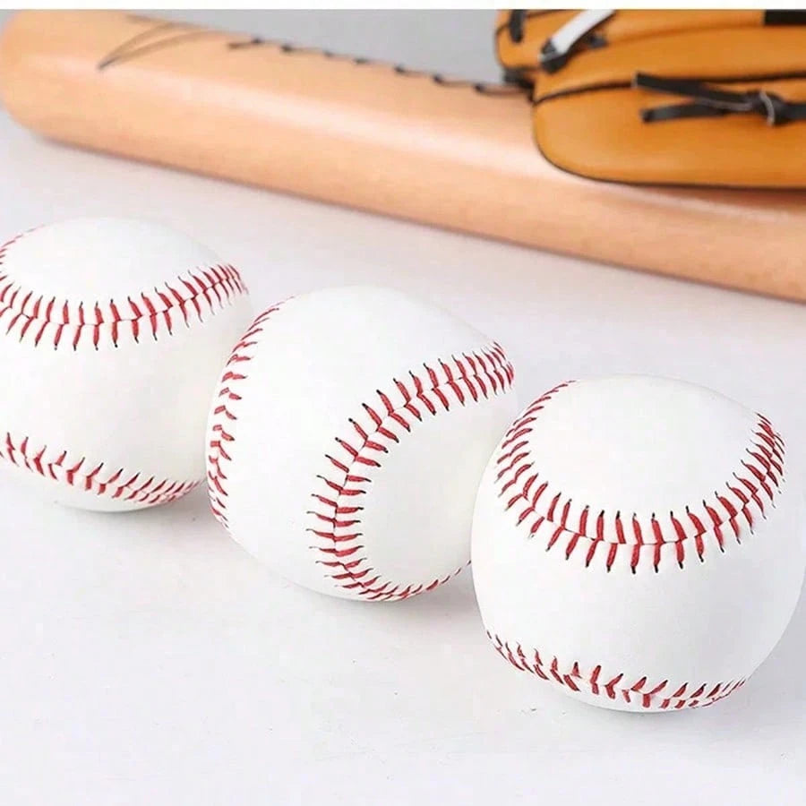 1pc 9 Inch Solid Baseball, For Baseball Pitching Training. Outer Layer Made Of PU Material, Inner Layer Made Of Foam Rubber Material
