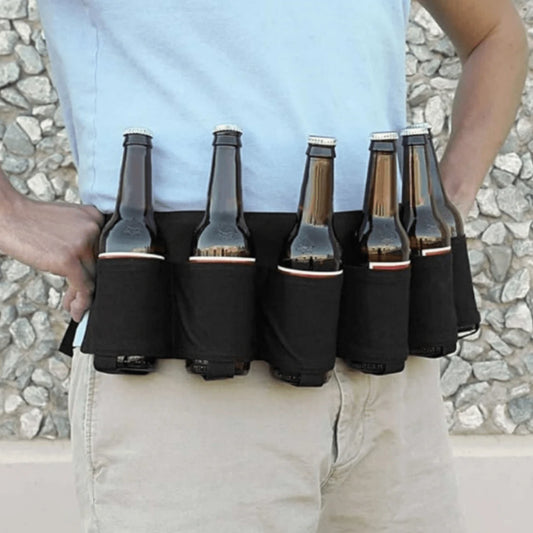 1pc Adjustable Beer/Beverage Holder Belt, Fits 6 Cans, Suitable For Parties, Picnics, Hiking, Essential Waist Pack For Men,Y2k