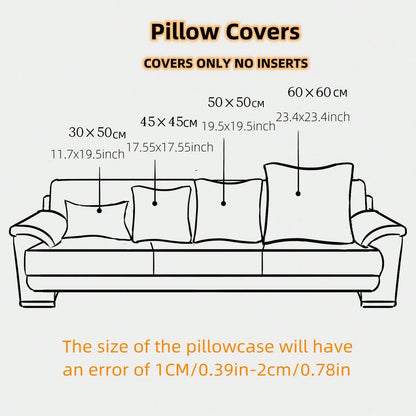 1pc Black (Without Pillow Insert) Tasseled Throw Pillow Cover, Farmhouse Style Soft Washed Fabric Decorative Cushion Cover With Fringe