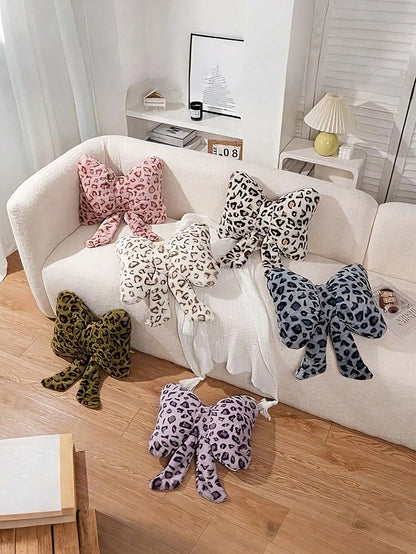 1pc Bowknot Decorative Cute Cushion, Suitable For Bed Sofa, Soft Plush Pillow Gift, Suitable For Sofa Bedroom Living Room Home Decor, Room Decor, Cushion Cover, Bedroom Room Decor, Outdoor Pillows, Th