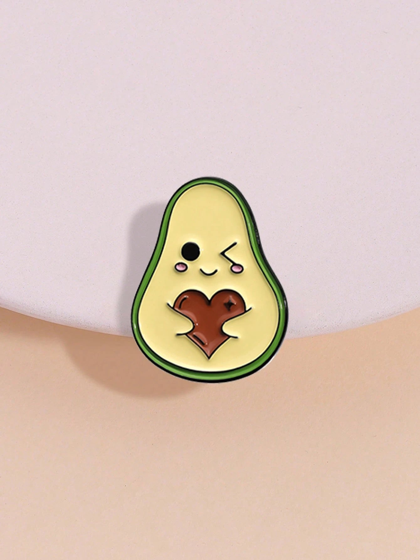 1pc Cartoon Fruit Avocado Metal Brooch, Cute Pin Badge For Friends, Suitable For Men And Women Daily Wearing