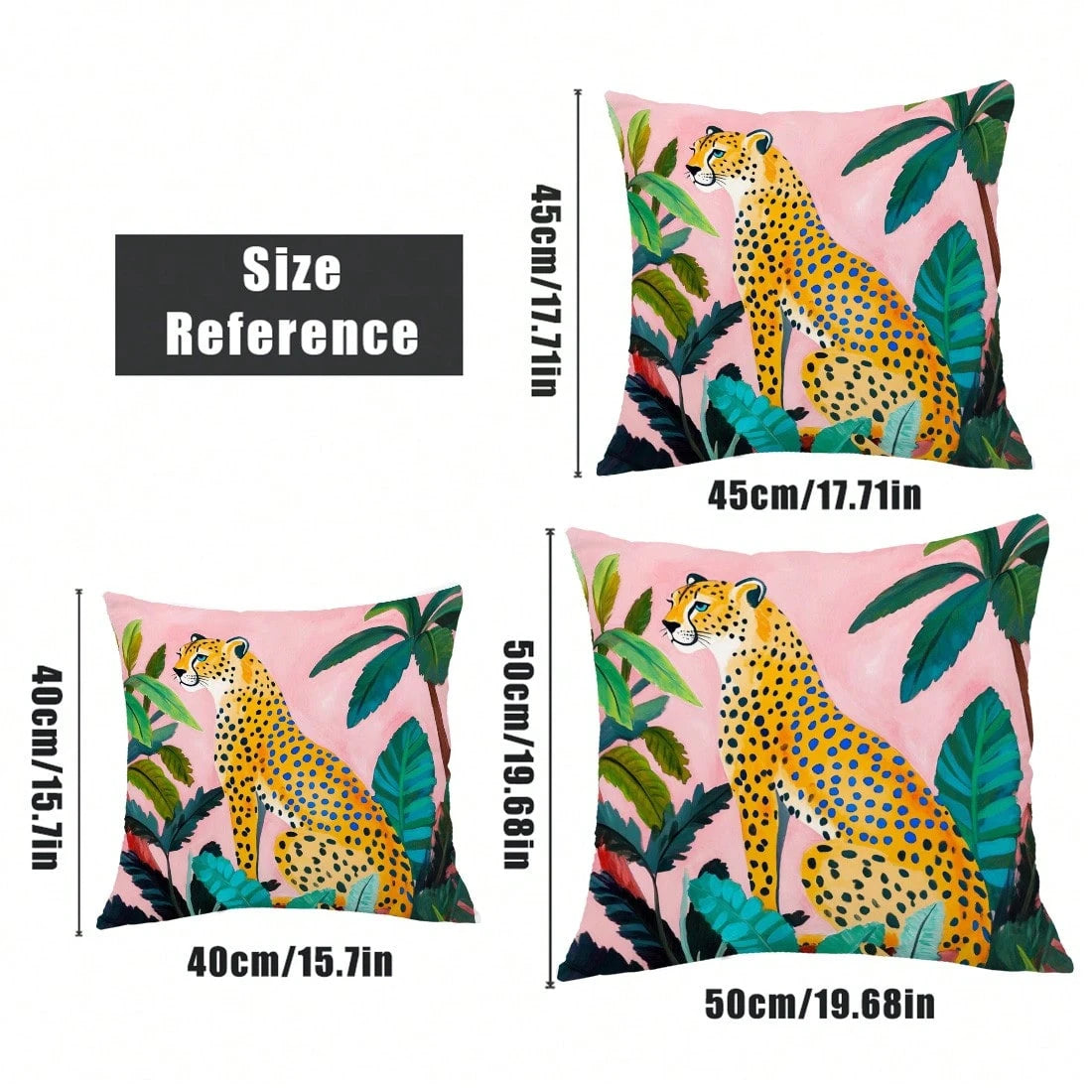 1pc Colorful Cheetah Print Throw Pillow Cover, Plush Velvet Fabric, 45*45/50*50/40*40CM Cushion Cover Suitable For Modern Living Room Sofa Decor, Gift