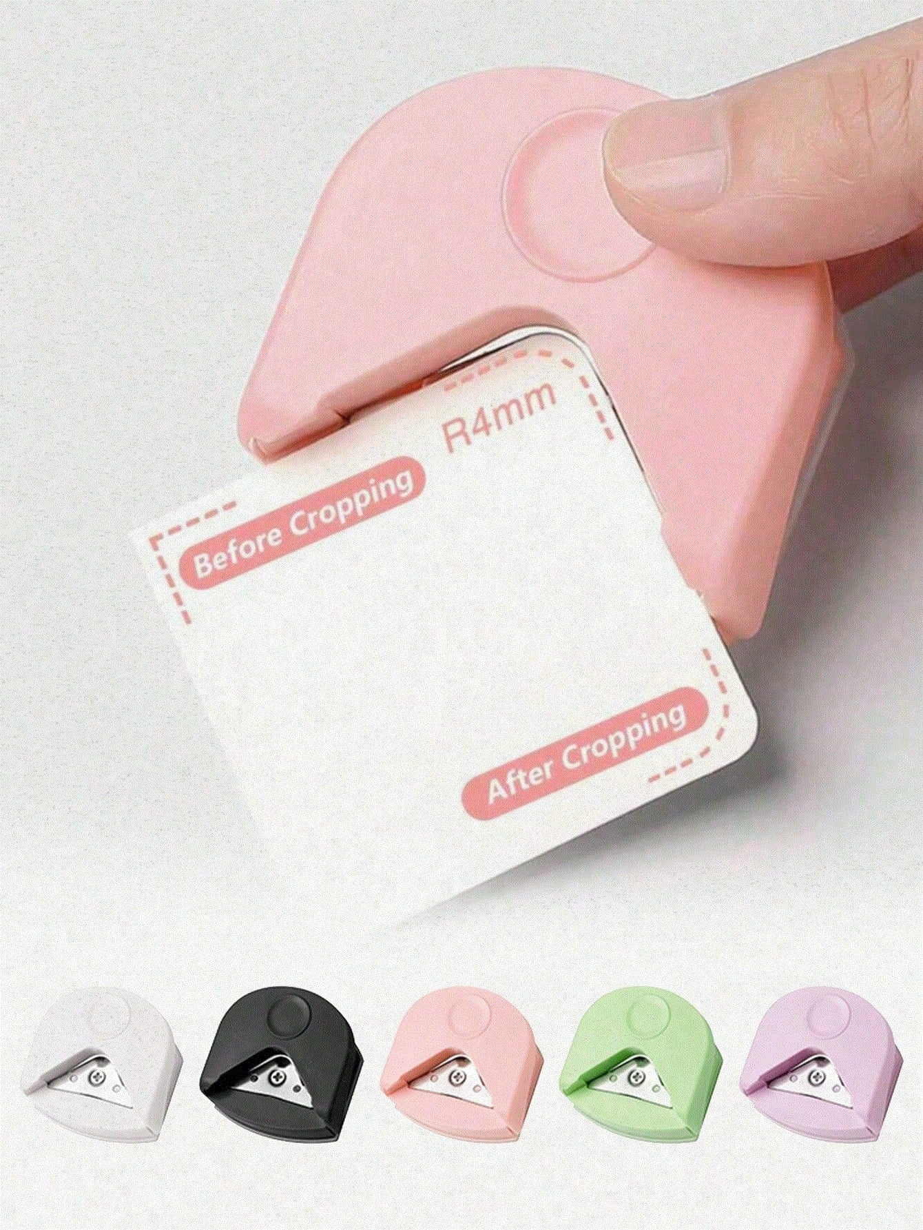 1PC Corner Rounder R4 Corner Punch Portable Paper Trimmer Cutter For Cards Photo Chamfering Cutter Cutting ToolHandmade Photo Paper Card Right Angle Pointed Arc Trimming Paper Cutter, Back To School