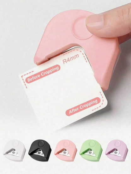 1PC Corner Rounder R4 Corner Punch Portable Paper Trimmer Cutter For Cards Photo Chamfering Cutter Cutting ToolHandmade Photo Paper Card Right Angle Pointed Arc Trimming Paper Cutter, Back To School