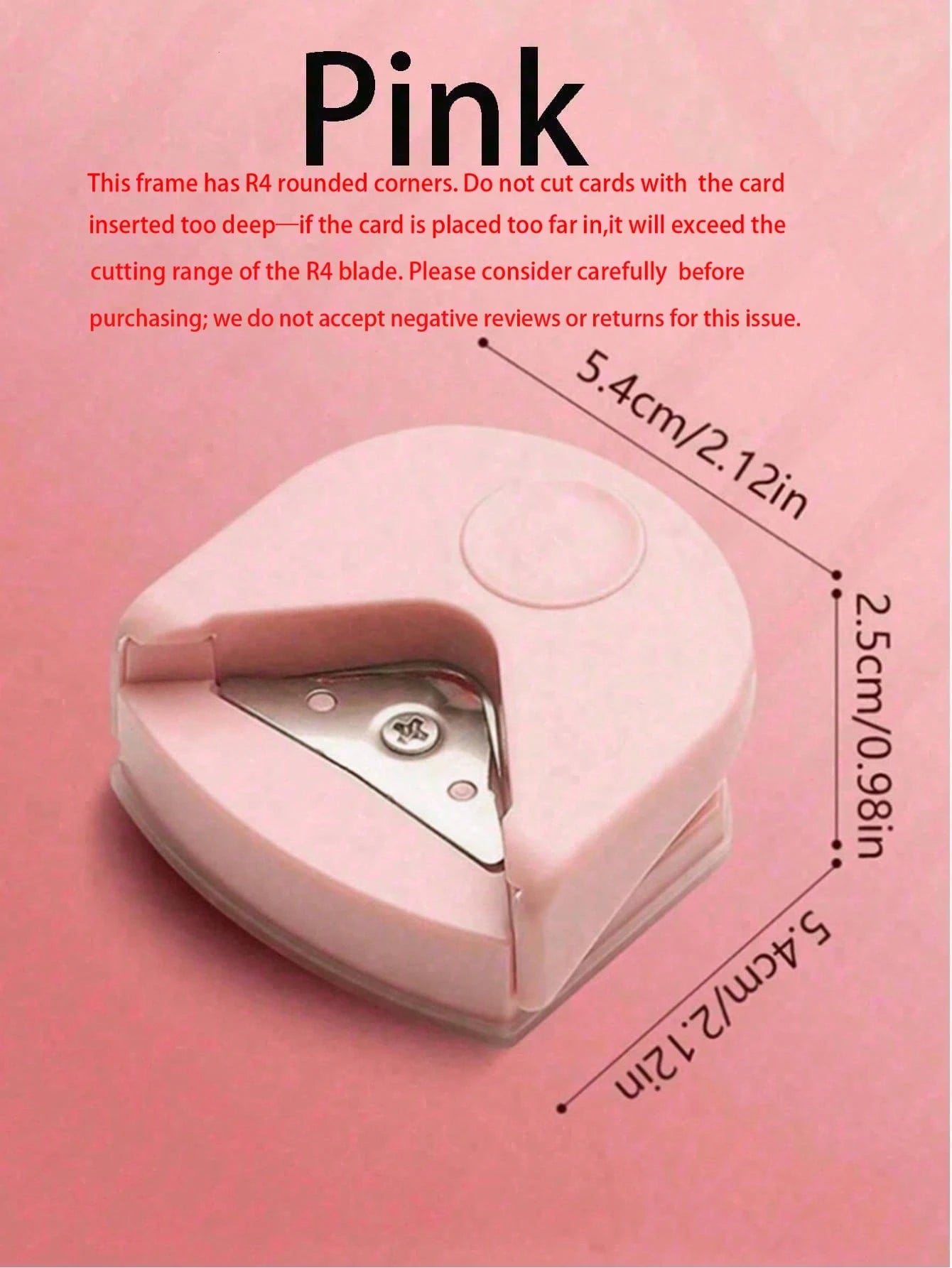 1PC Corner Rounder R4 Corner Punch Portable Paper Trimmer Cutter For Cards Photo Chamfering Cutter Cutting ToolHandmade Photo Paper Card Right Angle Pointed Arc Trimming Paper Cutter, Back To School