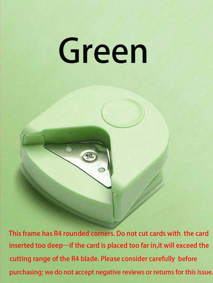 1PC Corner Rounder R4 Corner Punch Portable Paper Trimmer Cutter For Cards Photo Chamfering Cutter Cutting ToolHandmade Photo Paper Card Right Angle Pointed Arc Trimming Paper Cutter, Back To School