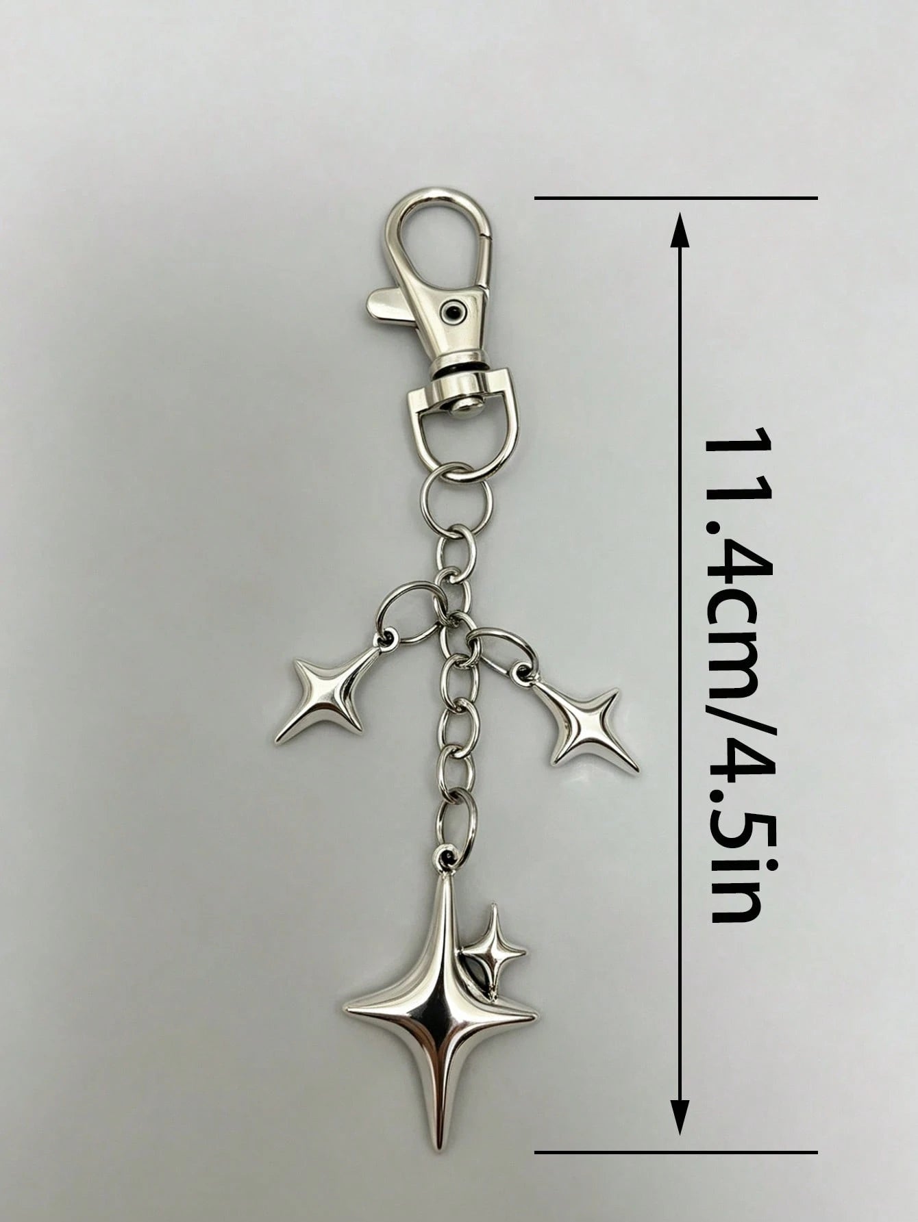 1pc Creative Four-Pointed Star Pants Chain, Keychain Pendant, Alloy Star Moon Decor For Phone/Bag, Suitable For Daily Wear, Y2K Aesthetic