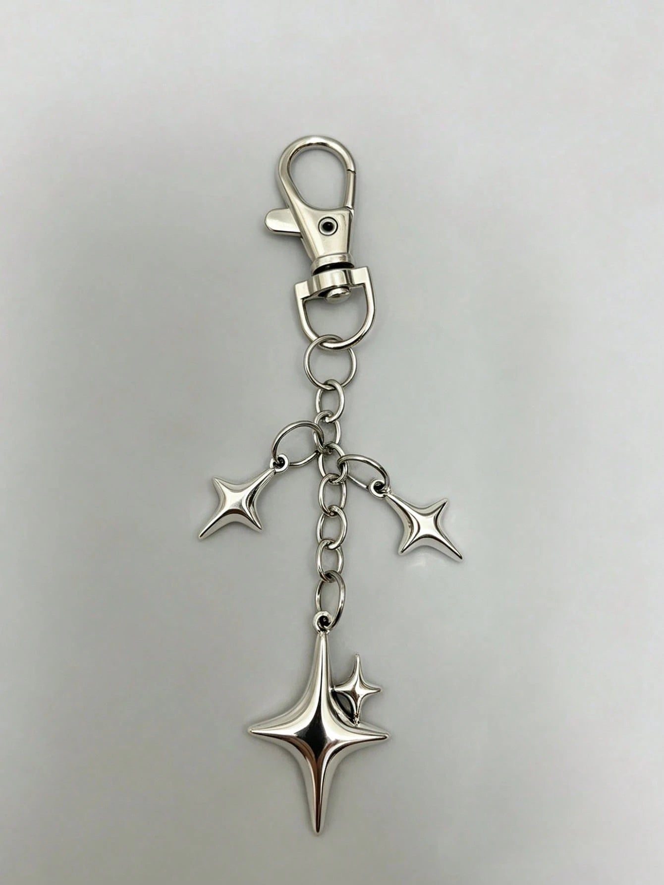 1pc Creative Four-Pointed Star Pants Chain, Keychain Pendant, Alloy Star Moon Decor For Phone/Bag, Suitable For Daily Wear, Y2K Aesthetic